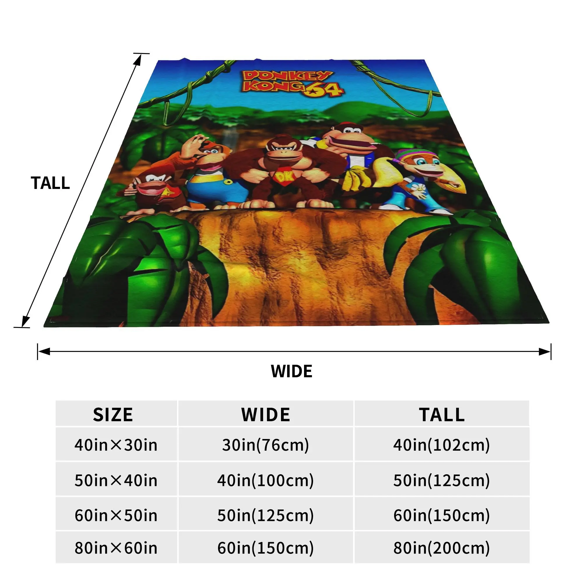 Comfortable donkey kong bananza game Blanket Stuff Sofa Decorative  Throw Blanket Super Warm Coral Fleece Plush for Outdoor view 5