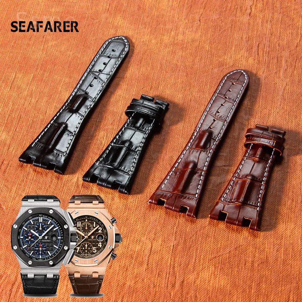 Premium Waterproof and Durable Cowhide Watch Strap for Audemars & Piguet Royal Oak 26470 26133 15703 28mm Sporty Watch Accessory