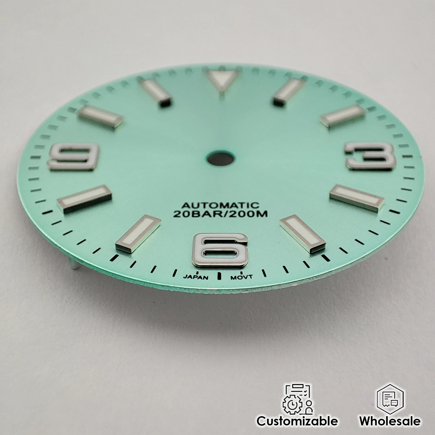 28.5mm NH35 Dial 4R35 Dial Luminous Number Indexes PT5000 Dial Refit Watch Accessories Customizable Wholesale Watch Dial view 5