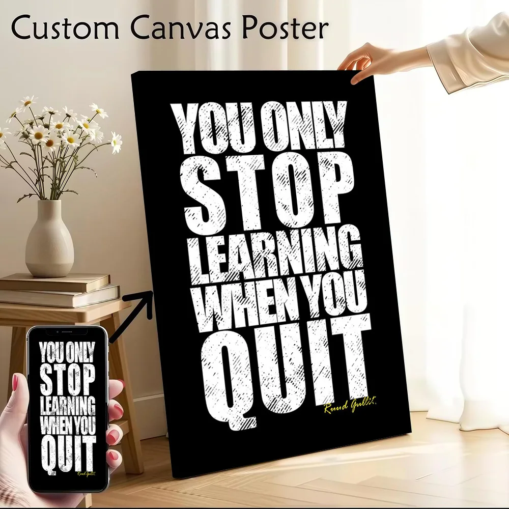 GULLIT QUOTE Póster de lienzo con imágenes personalizables, arte de pared, pintura en lienzo para decoración de pared, decoración moderna para el hogar, arte para sala de estar