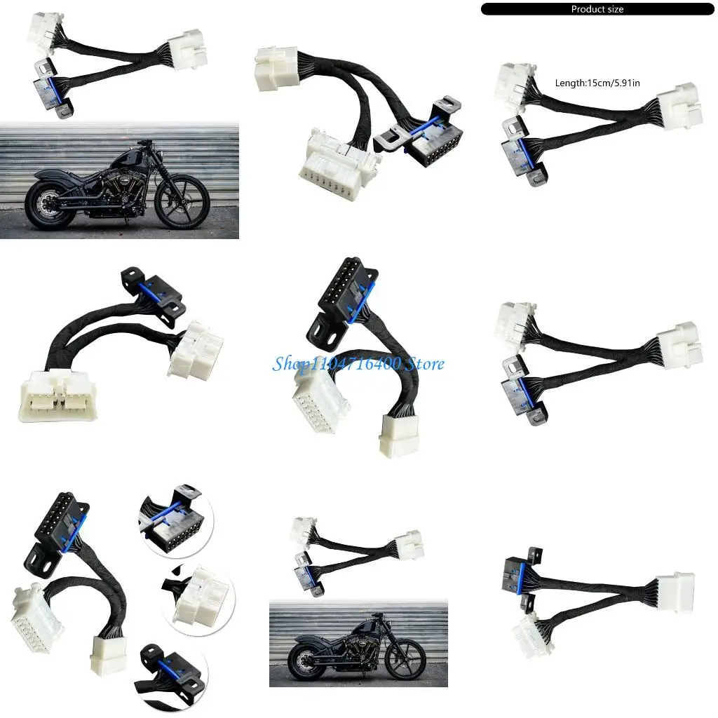 

y1gd OBD2 OBDII 16 Pin Splitter Y Open Cable, 1 Male to 2 Female Connector Car Diagnostic Cable 1 to 2 Converter