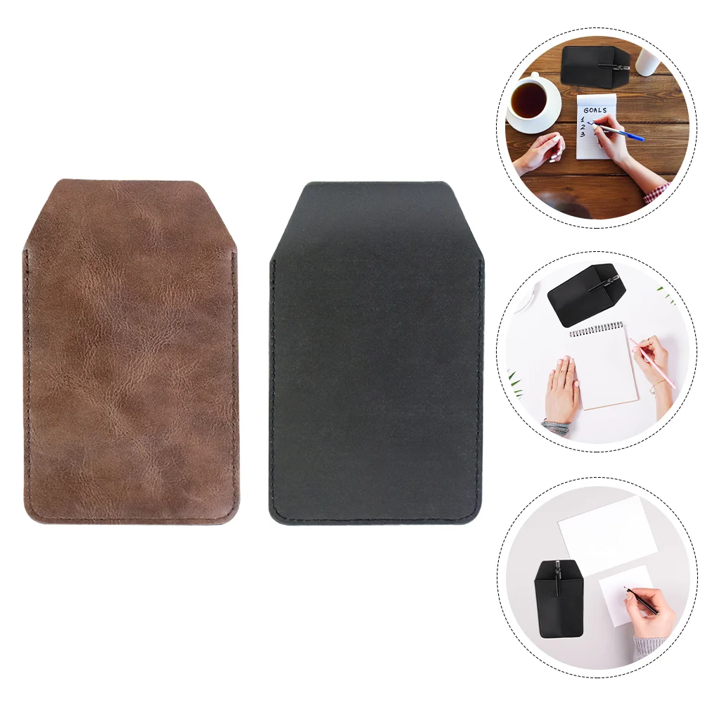 

2 Pcs Pocket Pencil Case Multiple Sleeve Protector Pens Storage for Men Insert Bag Organizer Inserting