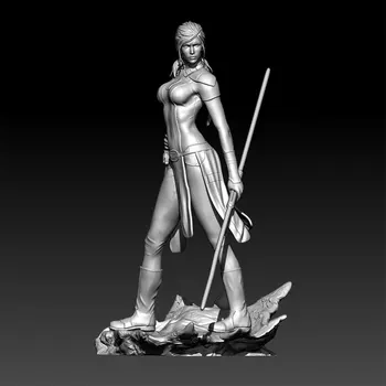 영화 파이터 걸 피규어, 도색되지 않은 색상 RW-1300 없음, 1/24 1/18 송진 모델