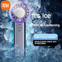 Xiaomi Handheld Ice Compress Fan USB Rechargeable Semiconductor Refrigeration Charging Turbo Mini Fan Air Conditioner