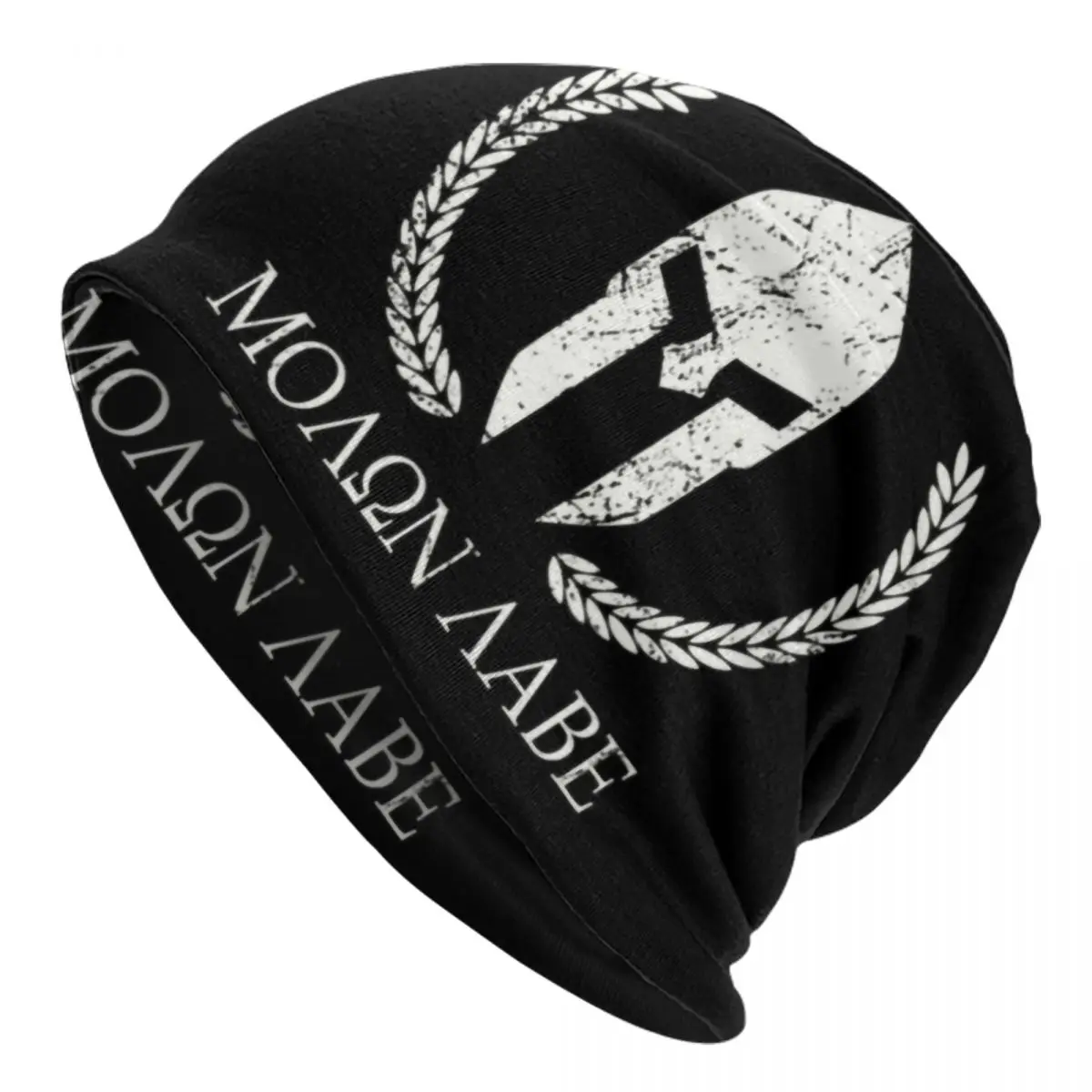 Spartan Molon Labe Helmet Skullies Beanies Caps Streetwear Winter Warm Knitting Hat Adult Unisex Sparta Symbol Bonnet Hats