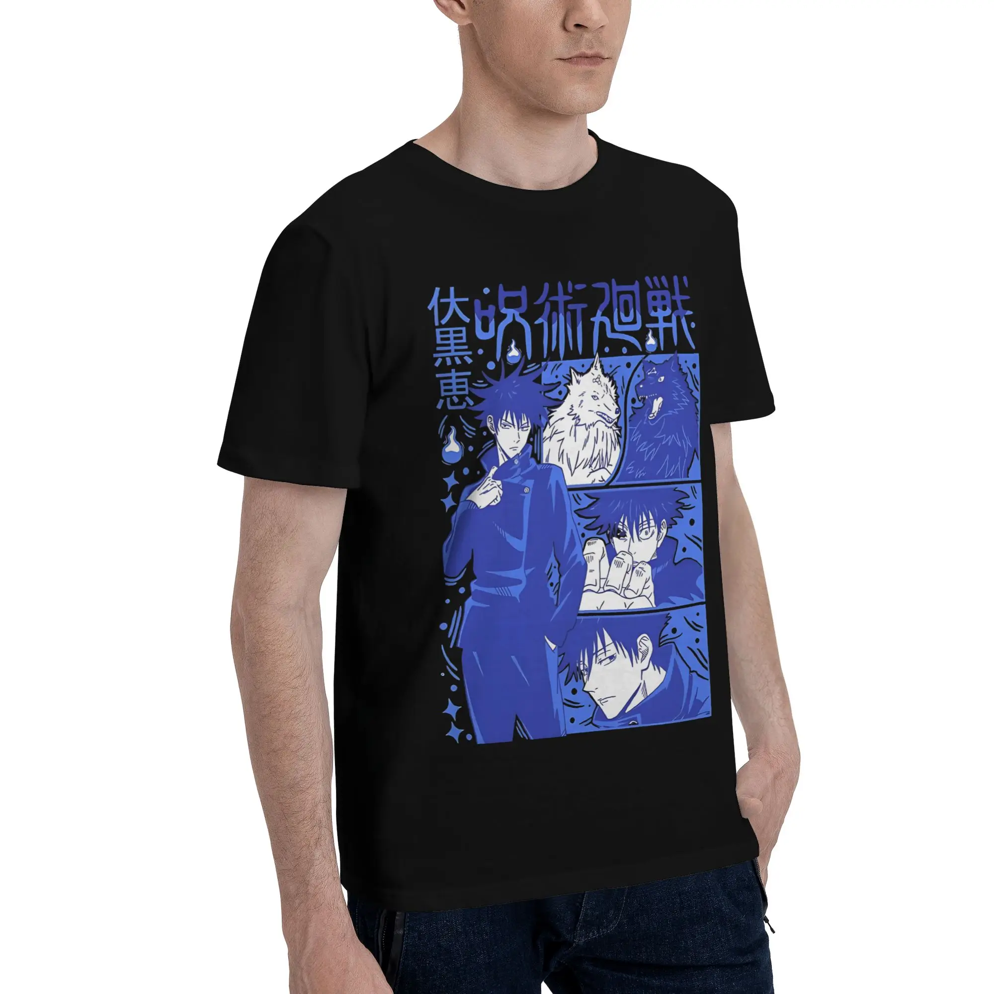 Megumi Fushiguro  Graphic 100% Cotton T-Shirt Bandai Jujutsu Kaisen Tops Tees For Men