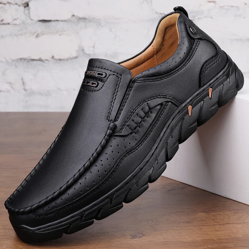 

Men Driving Shoes Men Loafers Slip on Outdoor Men Leather Casual Shoes Breathable Soft Men Driving Shoes Outdoor Men's Loafers