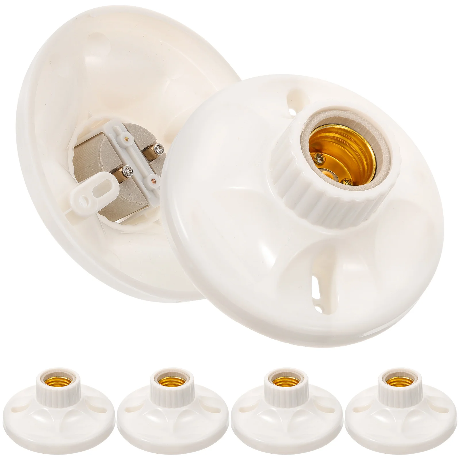 

6pcs E27 Lighting Lamp Holder Square Pendant Screw Base Socket for Making Lamps Bakelite Refractory