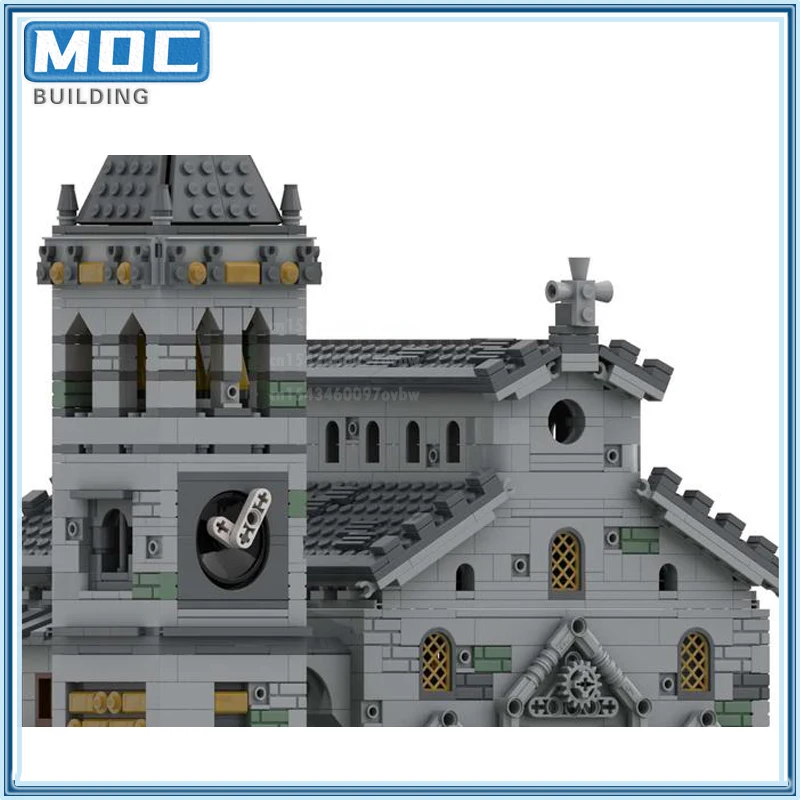 Medieval Cathedral Modular MOC Building Block Church Architecture Castle House Brick City Street View Model Toy DIY Xmas Gifts