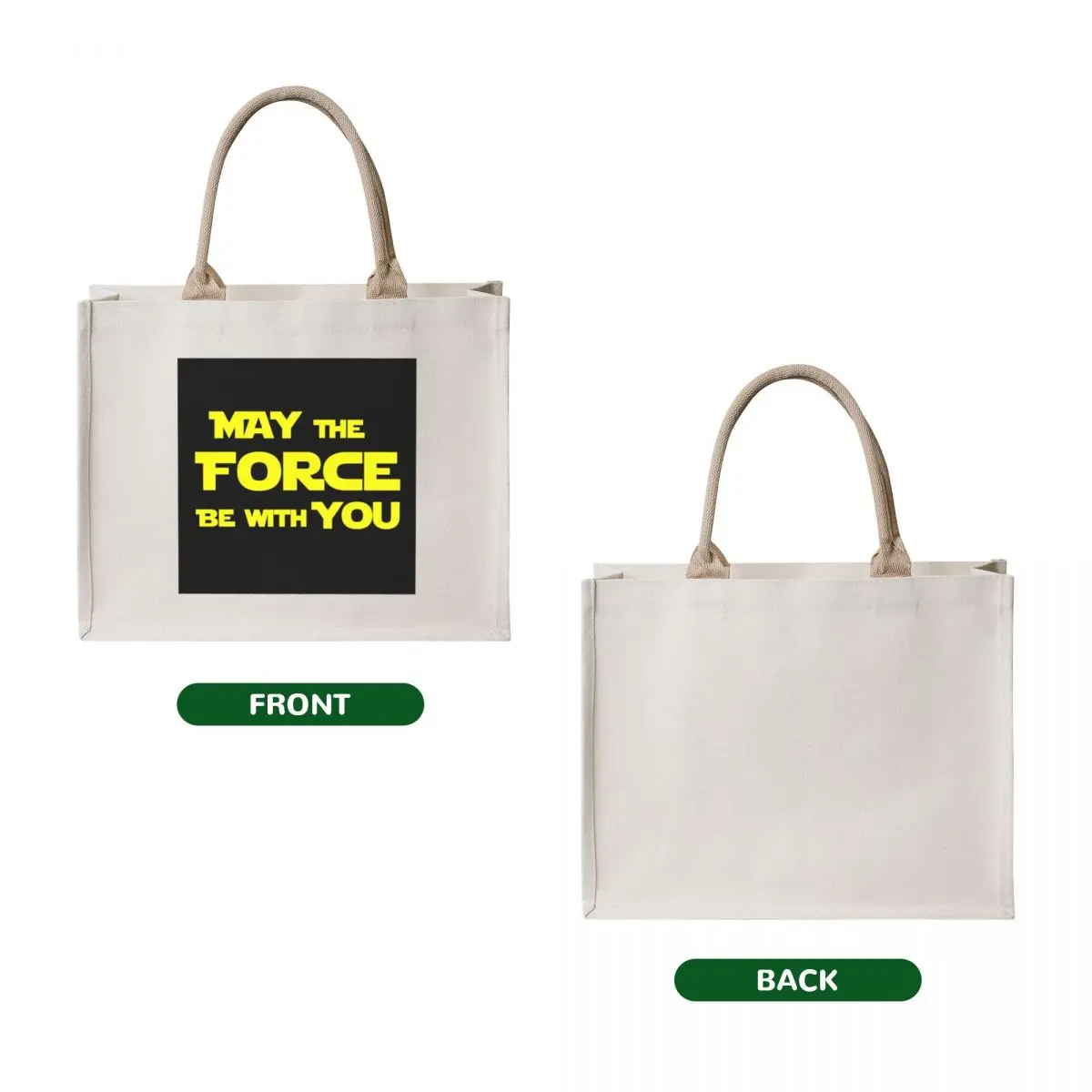 May The Force Be With You Tote Bag large tote bag Eco bag shoping Big women