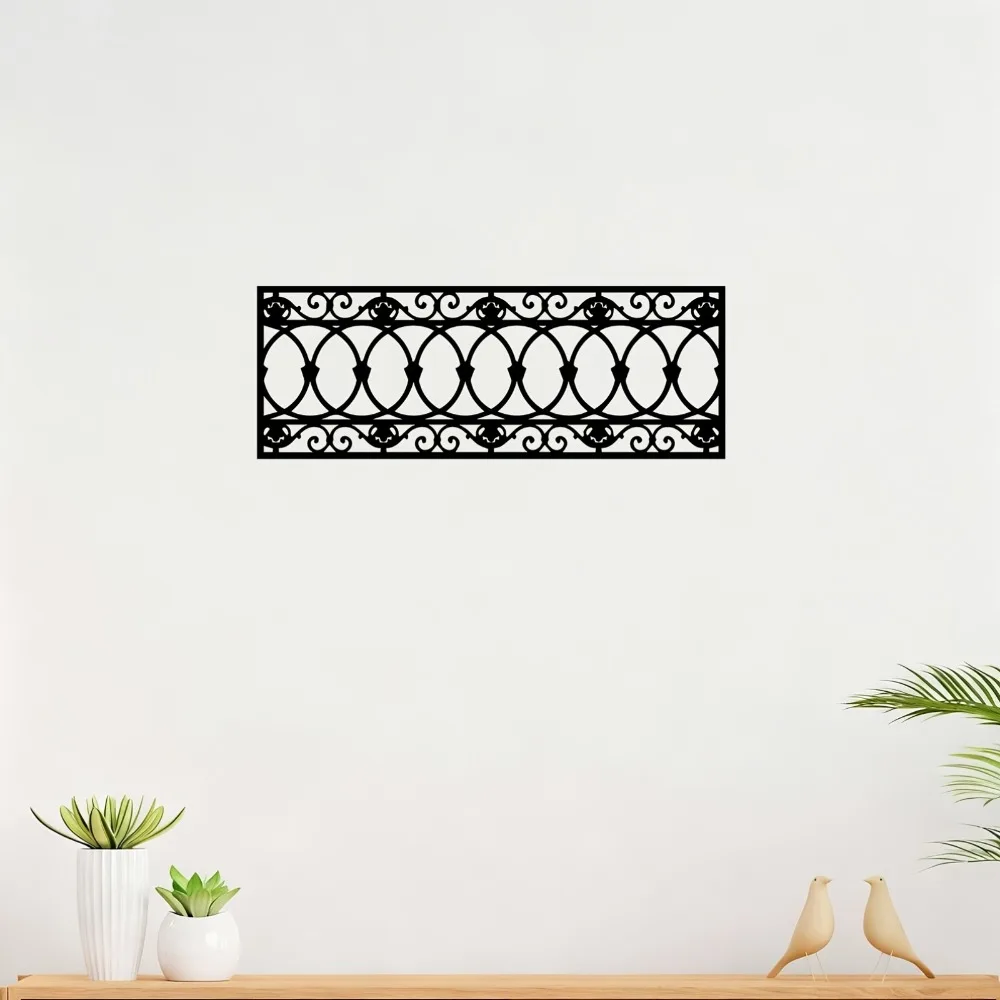 1Pc Vintage Scroll Metal Wall Art, Perfect Choice for Retro Home Decor Fans