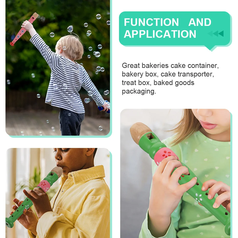 

6 Hole Wooden For Kids Musical Instrument Gift Natural Wood Safe Durable Christmas Birthday Present Children Flute Plaything