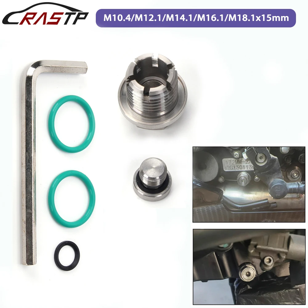 

RASTP-M10.4/M12.1/M14.1/M16.1/M18.1 Oil Drain Plug Oversize Piggyback Self Tapping Oil Pan Thread Repair Kit With O-Ring QRF042