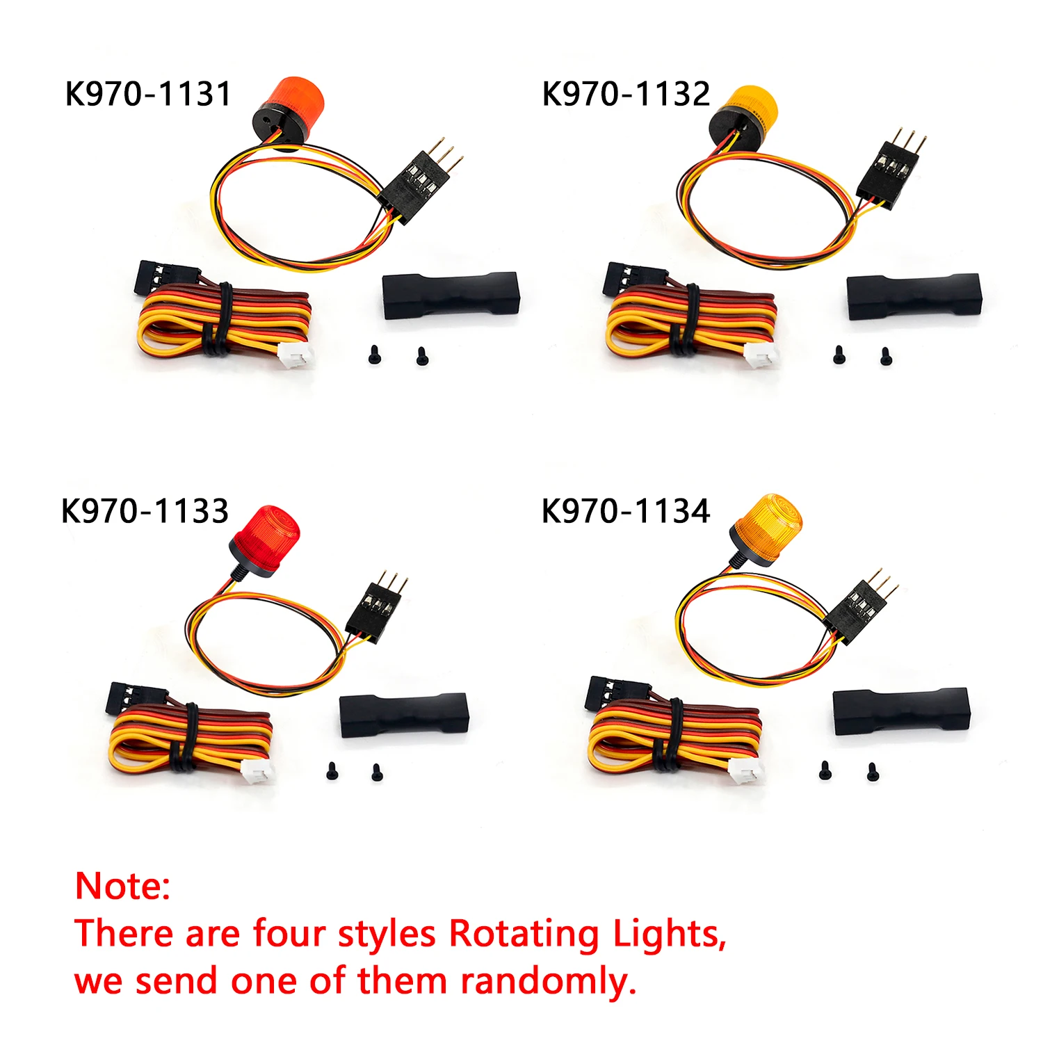 

Rotating Warning Light Parts For HUINA Kabolite K970 RC Excavator Hydraulic 1/14 Construction Vehicles Truck Car TH19553-SMT2