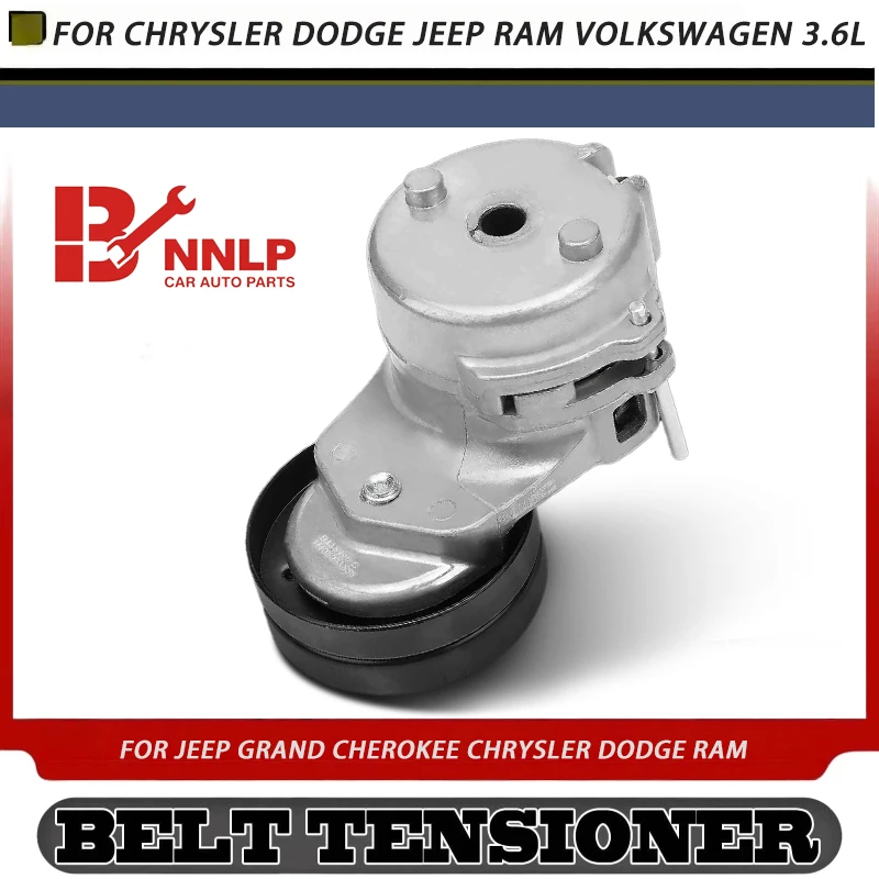 

Belt Tensioner Assembly with Pulley for Jeep KJ Liberty 2005 2006 L4 2.8L Diesel 5072440AB 35612021F 5066936AA 5072440AA