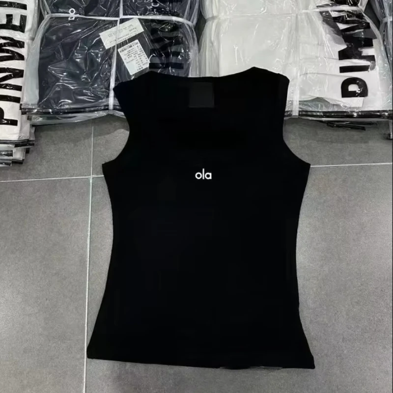American summer new letter  suspender vest women's fashion thin versatile sports inner sleeveless top image 5