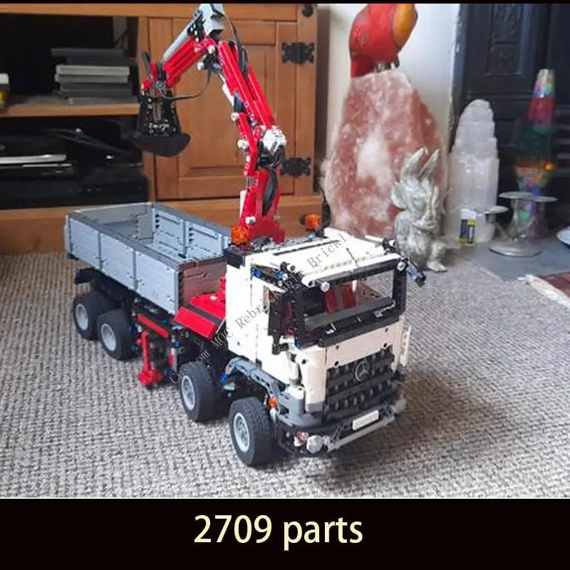 NEW 2709parts Arocs 42043 motorised actuator version pneumatic High-tech Trucks Power Building Blocks for Adults Toys for a Boy