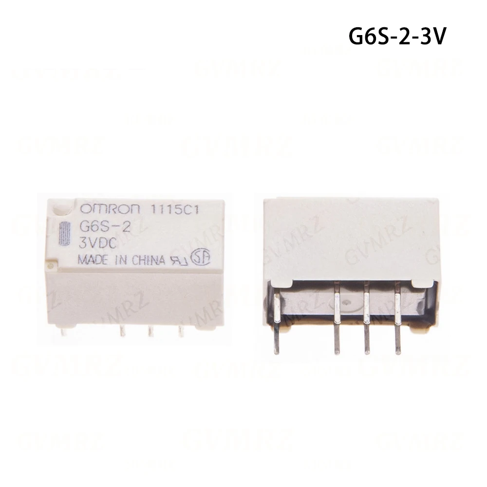 5PCS 24V 5V 3V 12V 5VDC 3VDC 12VDC New G6S-2 5VDC Signal Relay 8Pin DC Mini Signal Switch Relays 24V 5V 3V 12V 2A