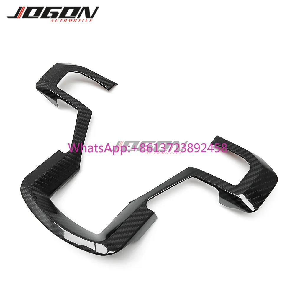 

Real Carbon Fiber Steering Wheel Button Frame Cover Trim for Ford F150 F-150 Raptor 2015-2020 Car Accessories
