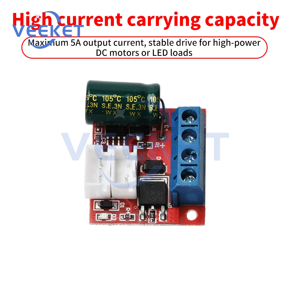 تيار مستمر 4.5-35 فولت 5A PWM تيار مستمر نحى وحدة تحكم في سرعة المحرك LED باهتة التحكم في السرعة عدة إلكترونية مع وظيفة التبديل