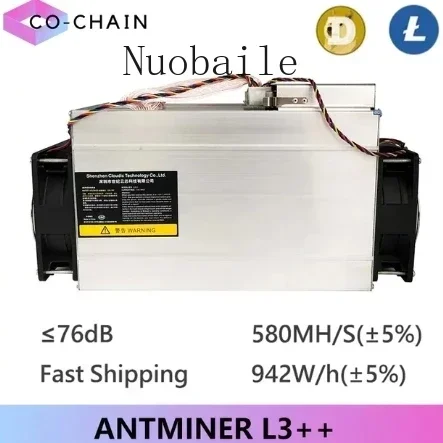 

With Doge Coin Mining Rig ASIC Miner Than ANTMINER L3 L3++( With power supply )Scrypt Litecoin Miner 580MH/s LTC Come