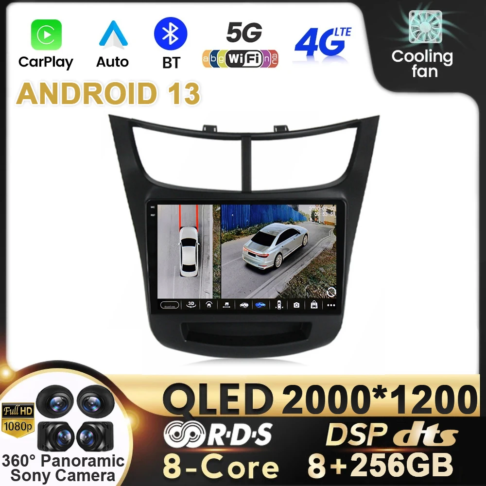 

Автомобильная Мультимедийная система Android 13, светодиодная лампа для Chevrolet Sail aveo 2015 2016 2017 2018 2019 carplay DSP WIFI 4G BT