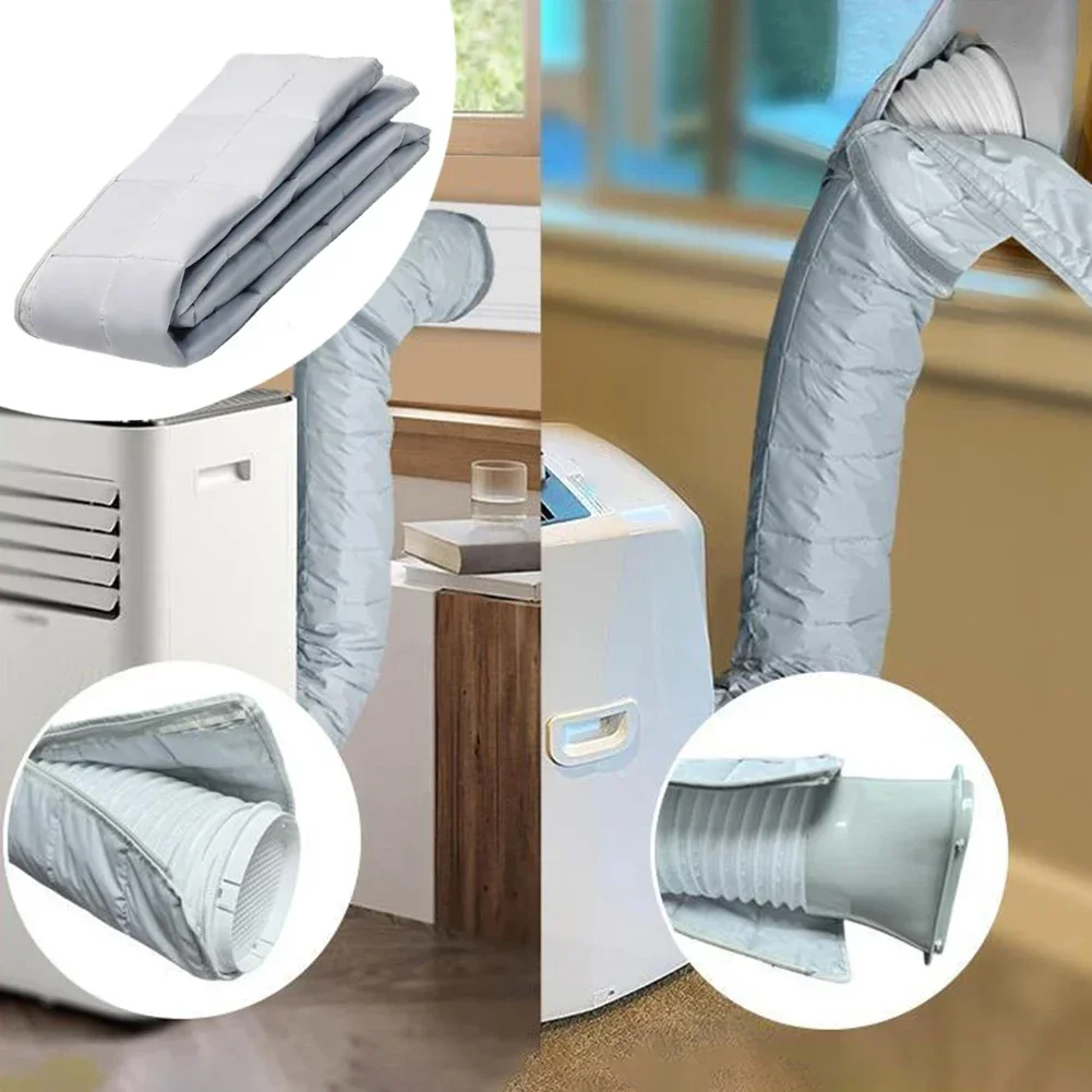 

Insulated Hose Cover for Portable AC Units Fits 5 1 and 5 9 Inch Hoses Compact Size for Easy Storage and Transportation
