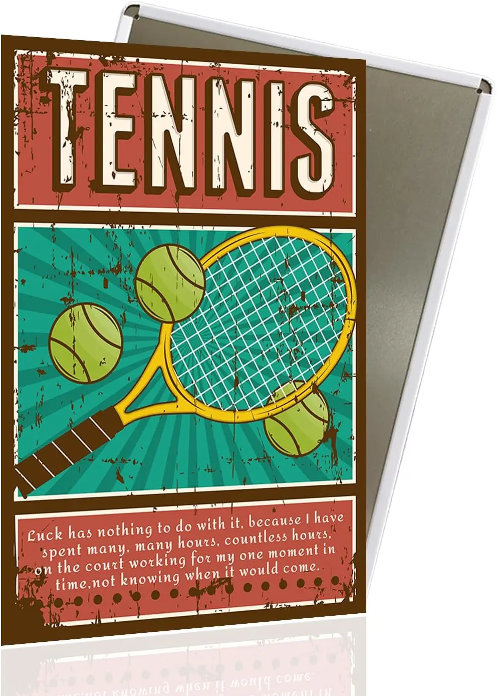 Tennis Funny Vintage Metal Sign, Tennis Tin Sports Sign Gifts for Boys, Tennis Motivational Quotes Signs for Room Office Ba sign