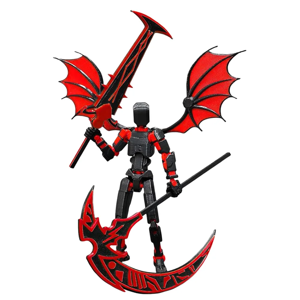 لعبة تململ مفصلية مرنة متعددة المفاصل مطبوعة ثلاثية الأبعاد مع 6 أزواج من الأيدي نموذج مفصلي لديكور سطح المكتب #3