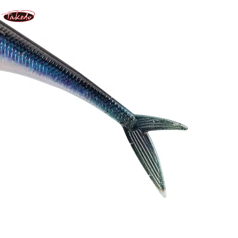 TAKEDO 3D Live Fish Painting Lure 12.5cm 11g 16cm 21.5g Luminous Soft Fishing Bait Scissor Tail Fish For Tuna Bass Sea Fishing