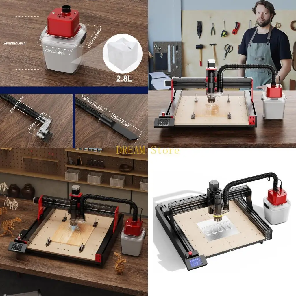 

Heavy Duty 2.8L Dust Collector For 775 Spindles And 500W Motors Clear Design best sale