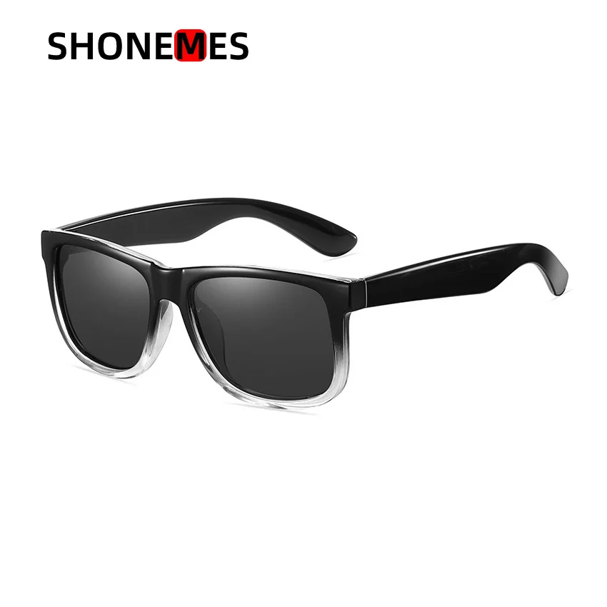 

Shonemes Polarized Sunglasses Vintage Square Shades Outdoor UV400 Driving Sun Glasses Black Clear Tortoise for Men Women