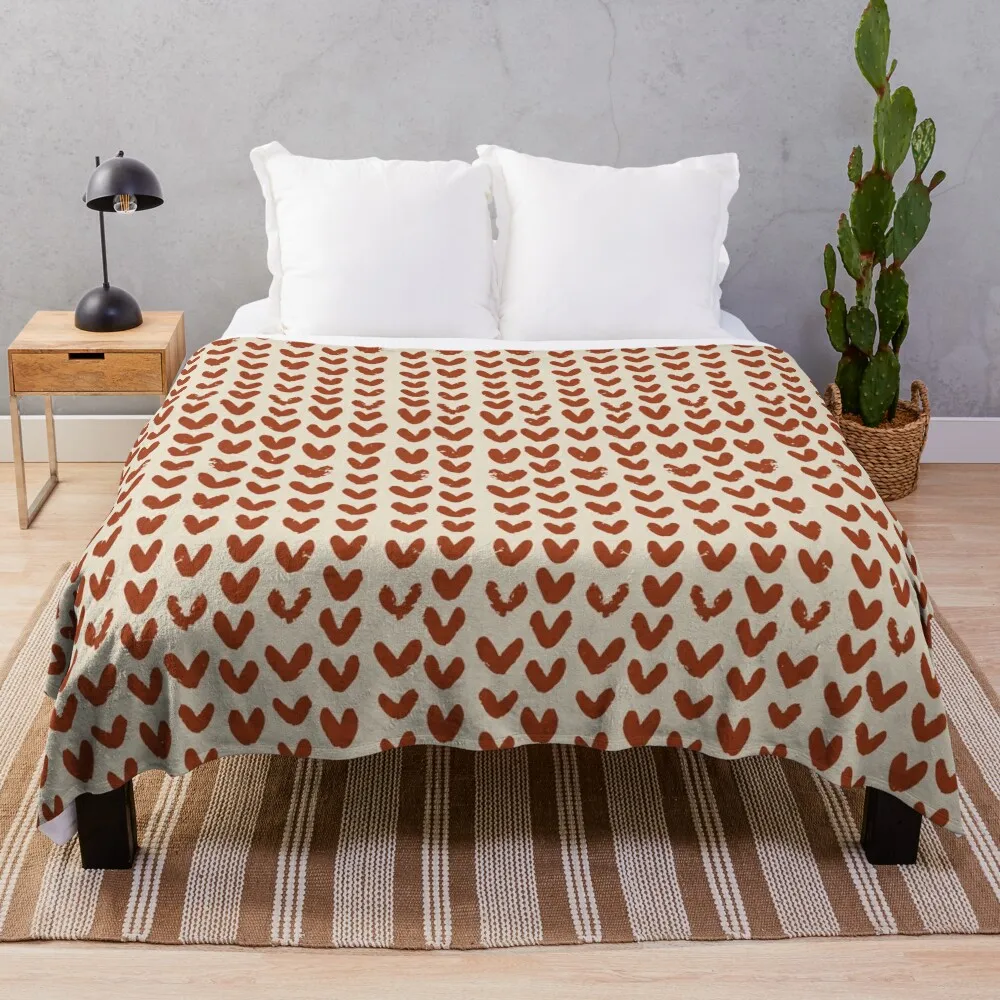 RED HEART IMPRESSIONS Throw Blanket Picnic Shaggy Blankets