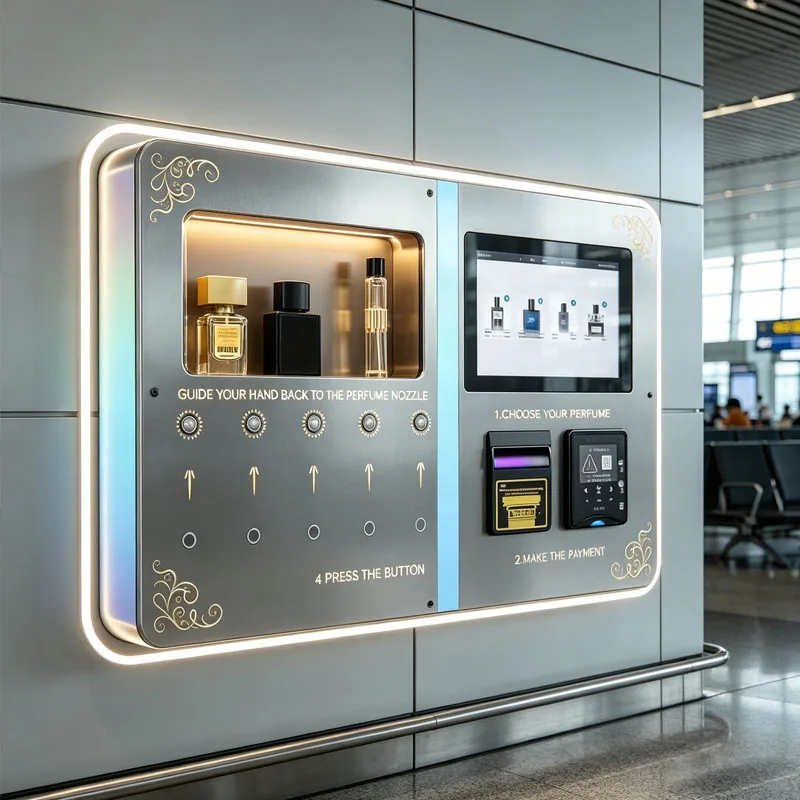Perfume Spray Tester Machine Interactive Fragrance Display Kiosk with Smart Retail Features Wholesale Customized