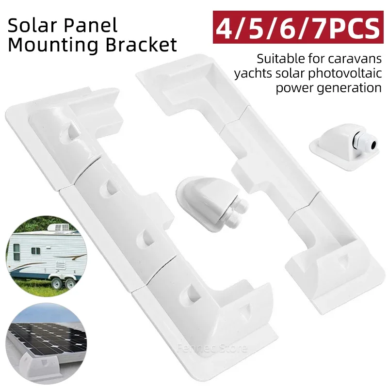 Drill-Free UV-Resistant Solar Panel Mounting Brackets ABS Corner Bracket for RV,Caravans,Motor Vehicles, Roofs, Motorhomes