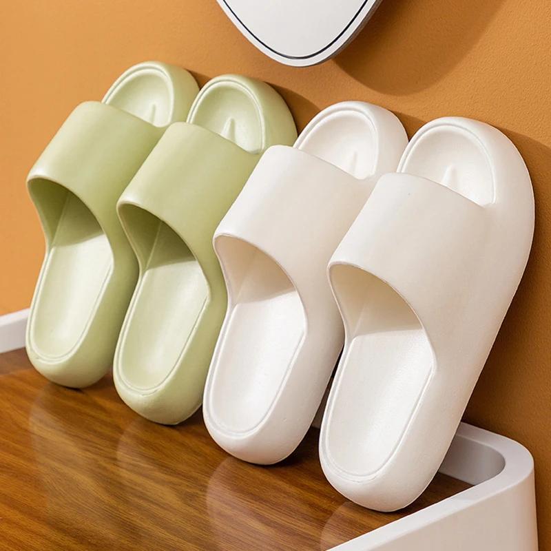 

Indoor Thick Bottom Home Slippers Women Candy Colors Light Soft Sole Cloud Slides Woman Non Slip Bathroom Beach Flip Flops 45