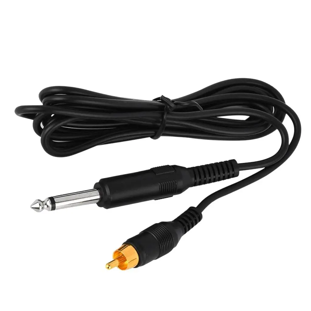 

1x Black Tattoo Machine Power Supply Hook Line Foot Switch Tattoo Applicator