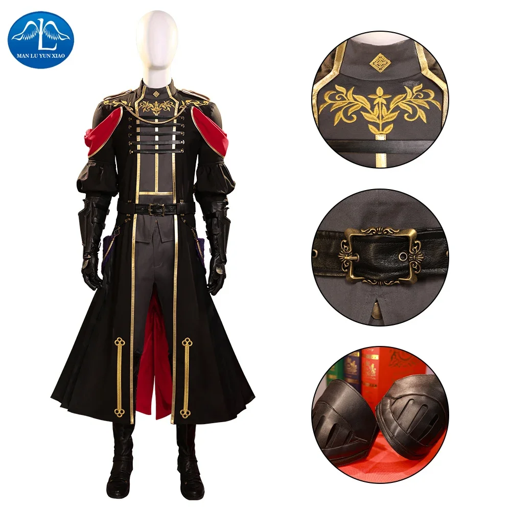 Final Fantasy VII Sephiroth Cosplay Costume FF7 Sephiroth Cosplay Formal Wear Military Uniform Youth Uniform Suit Halloween