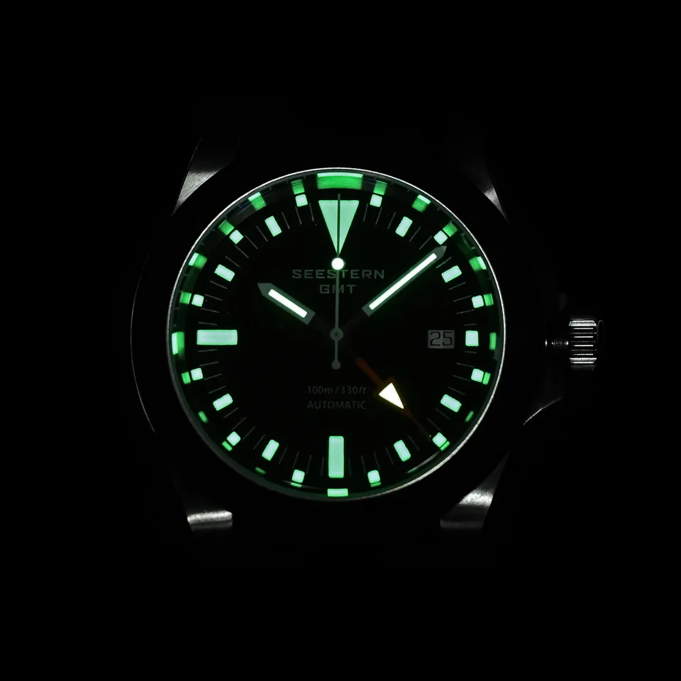 時計 SEESTERN automatic SEESTERN GMT Retro Watch for Men NH34 Automatic Movement