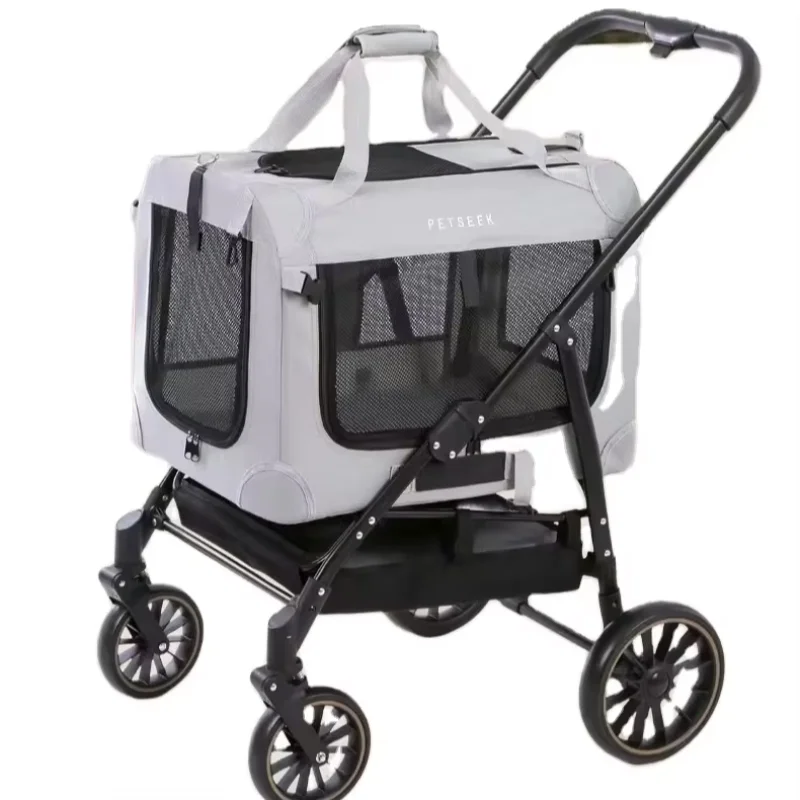 

Luxury Folding Big Pet Dog Stroller Double Dog Trolley Carrier Stroller With Large Wheels For Large Dogs No Reviews Yet