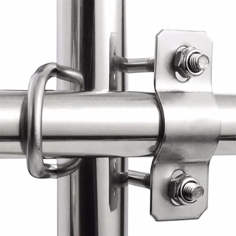 M6 M8 304 Stainless Steel Double U-shaped Clamp U-shaped Bolt Special Shape Pipe Clamps For Aquaculture