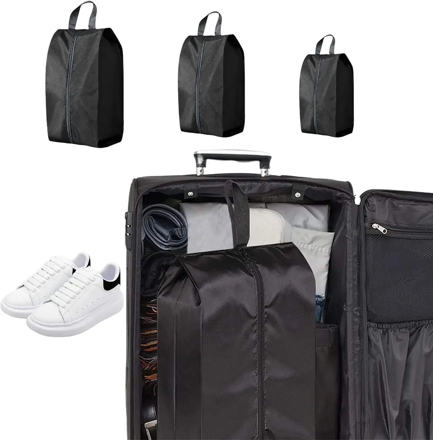 QXB01 휴대용 방수 신발 가방, 다기능 접이식 야외 여행, 가정용 보관 가방, 남녀공용 스니커즈