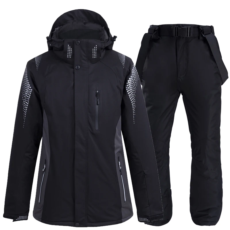 Nova mulher dos homens inverno quente snowsuit trekking esqui snowboarding wear conjuntos à prova de vento à prova dwindproof água trajes de esqui