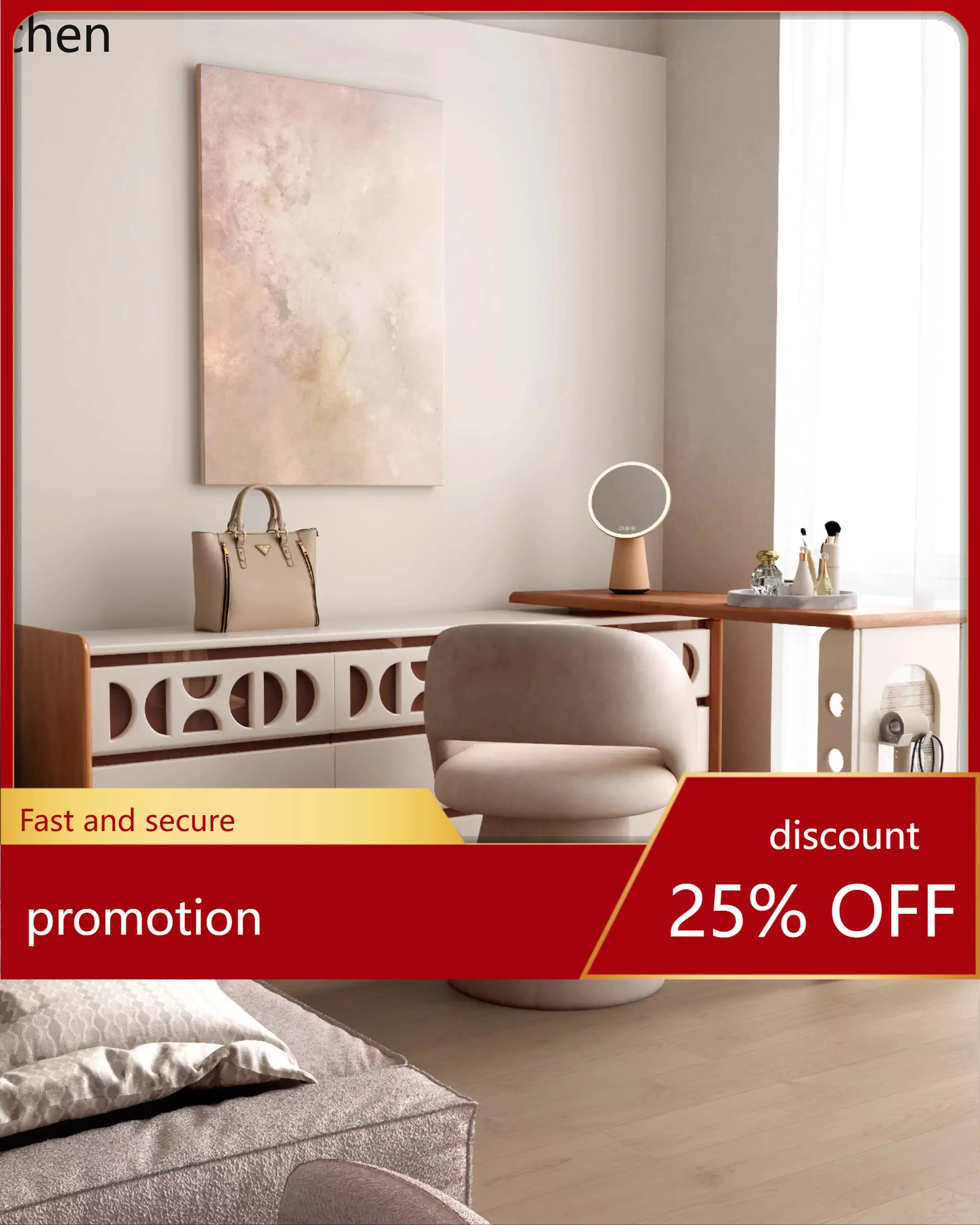 Zml solid wood vanity table - modern bedroom minimalist makeup dressing table with drawers