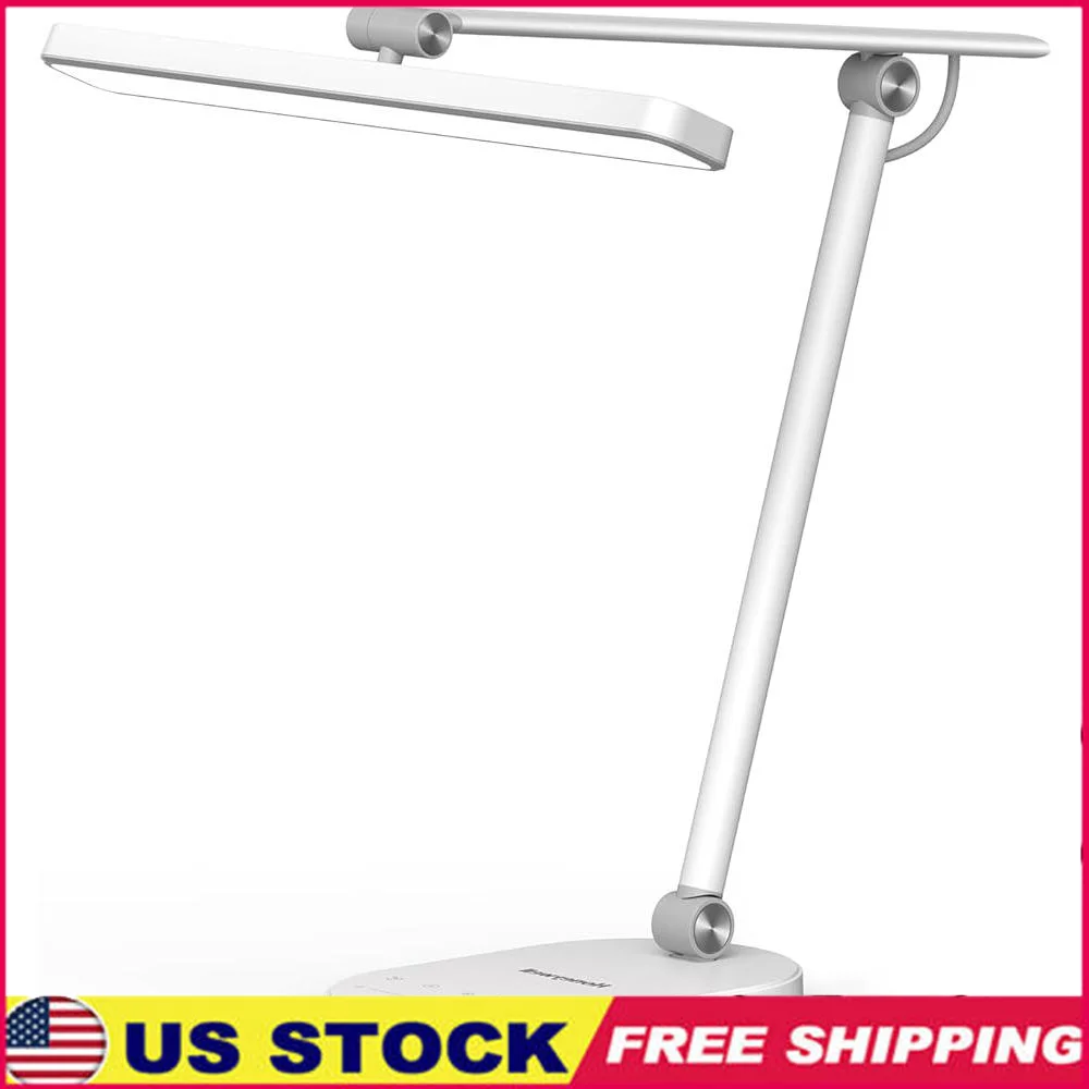 

Dimmable LED Desk Lamp with Eye-Caring Technology Adjustable Light Head 3 Color Modes 5 Brightness Levels Memory Function Night