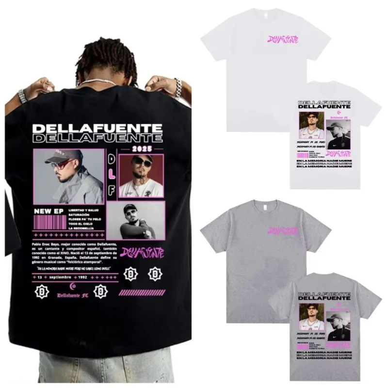 

Rapper Dellafuente Tour Cover Graphic Men Cotton Short Sleeve T Shirts Harajuku Hip Hop Punk Oversized Casual Sports Unisex Tops