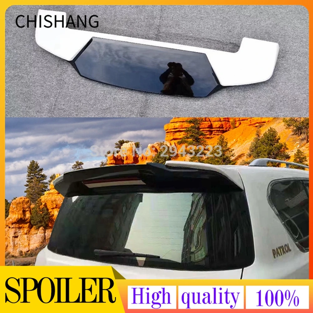 

For Nissan PATROL Y62 2011-2019 ABS Plastic White Black Color Rear Spoiler Tail Trunk Wing Boot Spoiler Auto Accessories