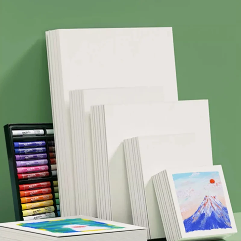 300g Thickened Oil Pastel Paper 10*10/10*15/A5 Oil Painting Paper Clip Frame Loose-leaf Album For Painting Art Supplies