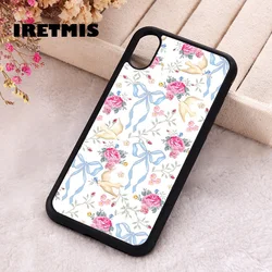 Iretmis Phone Cover Case For iPhone X XS Max XR 11 12 13 PRO MINI 14 15 16 Plus Rubber Silicone Lovely Dovey
