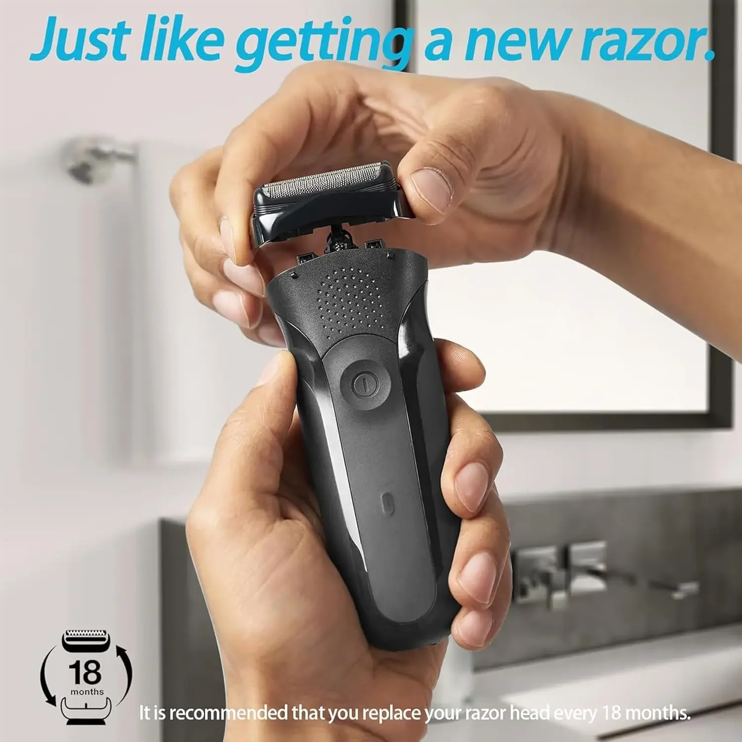 رأس بديل 32B متوافق مع ماكينة الحلاقة الكهربائية Braun Series 3 3000s 3010s 3020s 3030s 300s 301s 310s 320s 330s